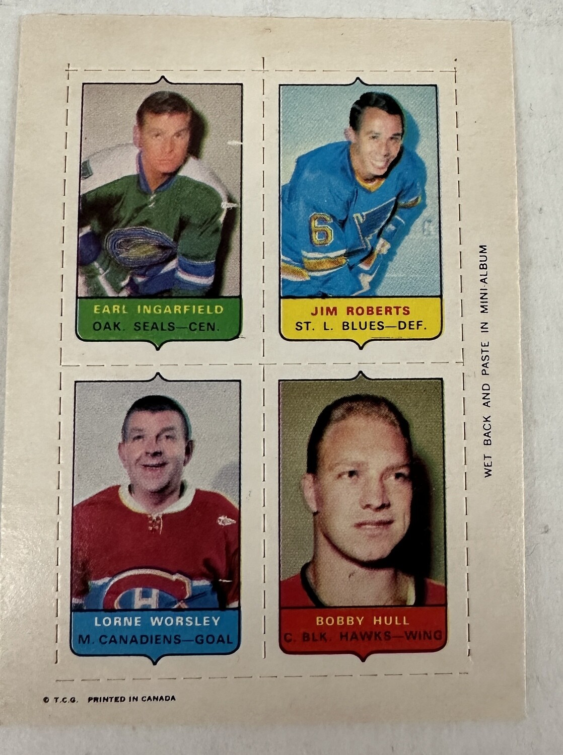 1969 Opeechee 4 in 1 Bobby Hull Ex/Mint