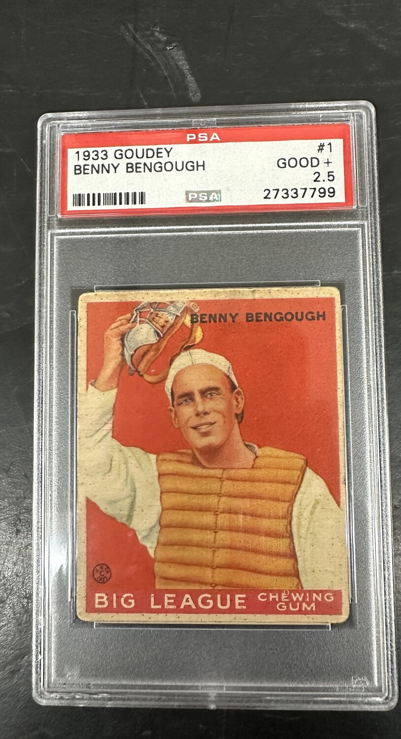 1933 Goudey #1 Benny Bengough PSA 2.5