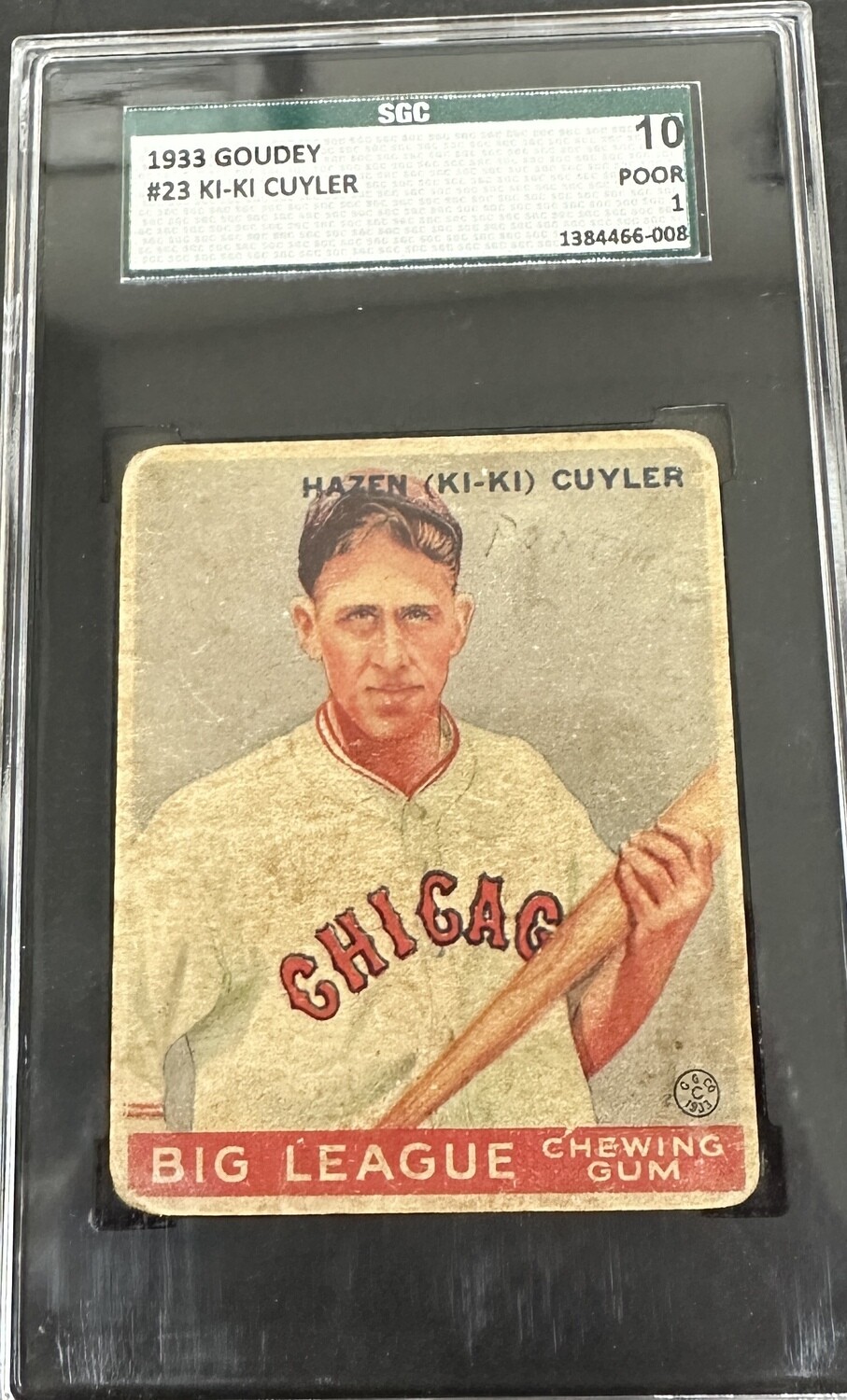 1933 Goudey #23 Ki Ki Cuyler SGC 1