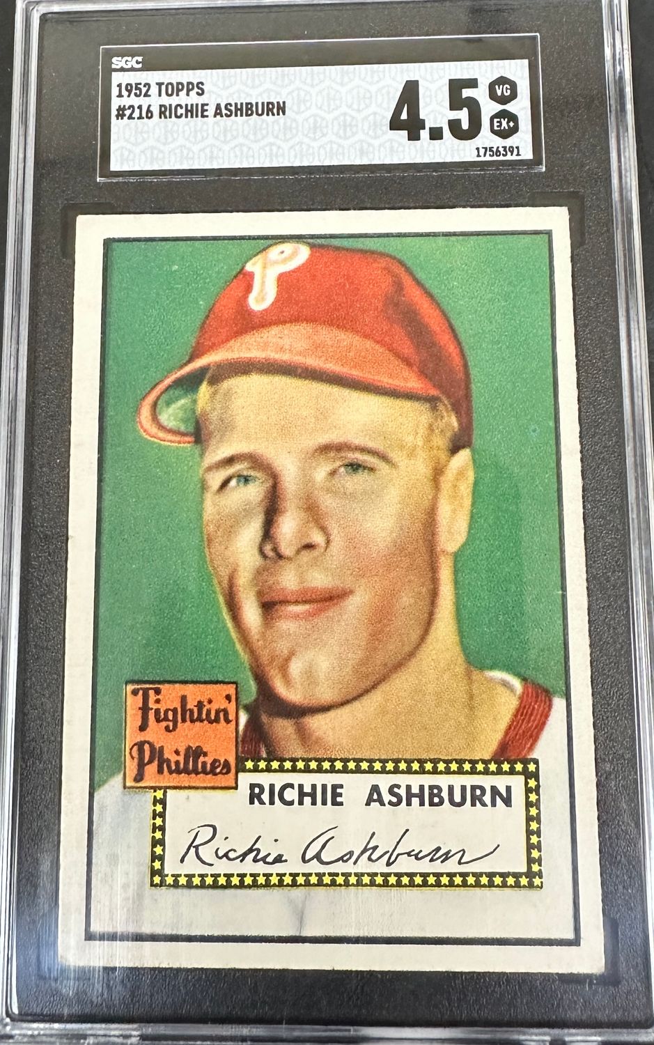 1952 Topps #216 Richie Ashburn SGC 4.5