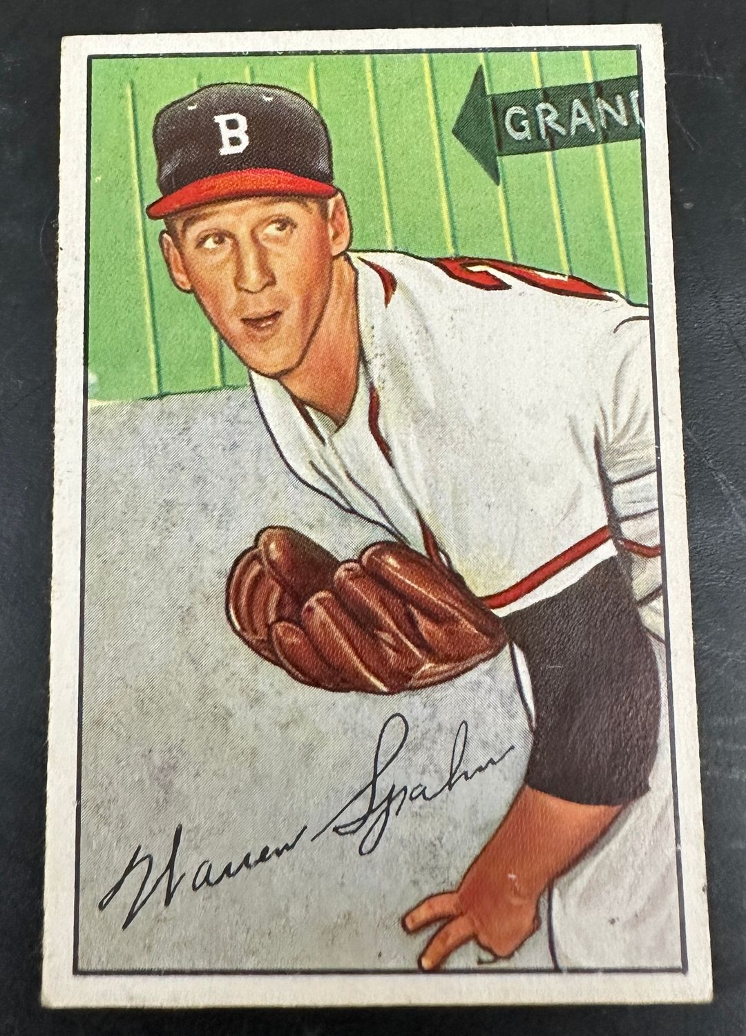 1952 Bowman #156 Warren Spahn VG