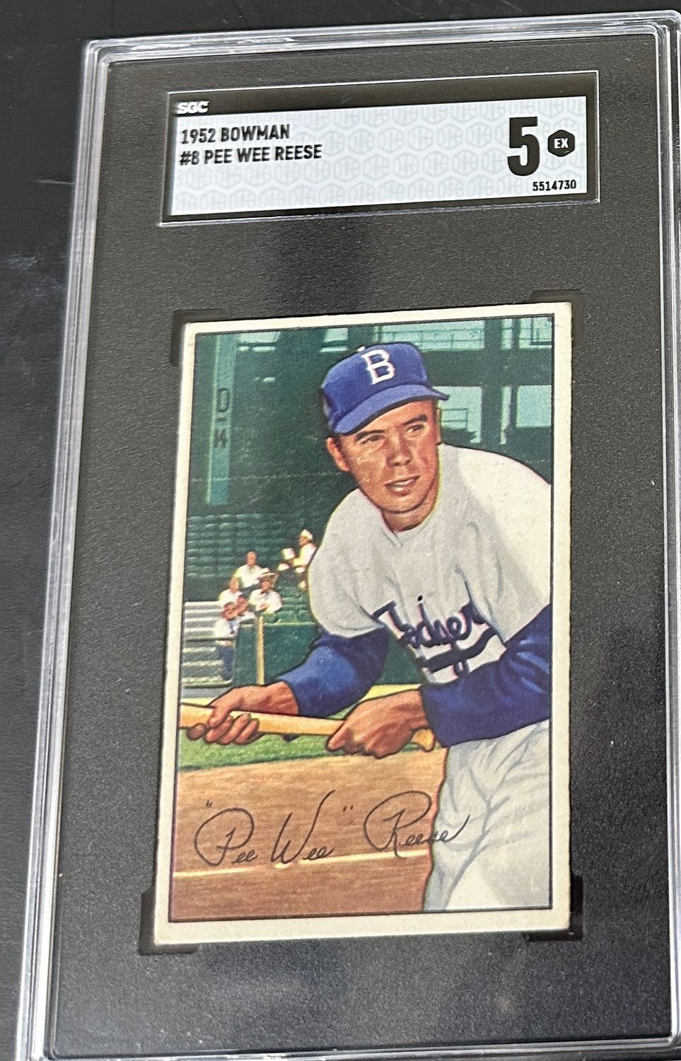 1952 Bowman #8 Pee Wee Reese SGC 5