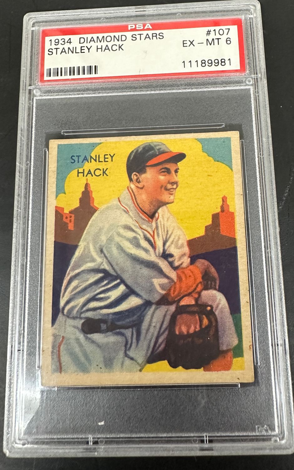 1934 Diamond Star #107 Stanley Hack PSA 6