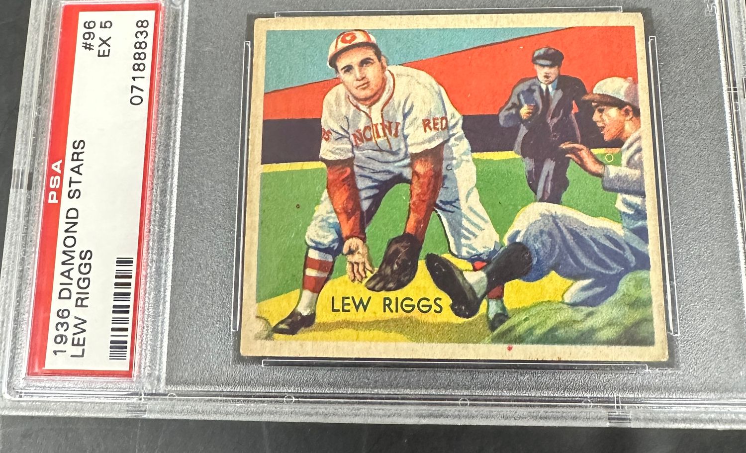 1934 Diamond Star #96 Lew Riggs PSA 5