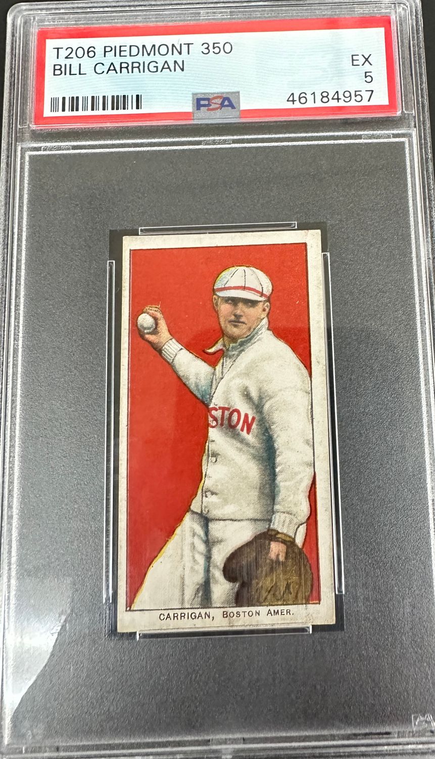 1909 T206 Piedmont 350 Bill Carrigan PSA 5