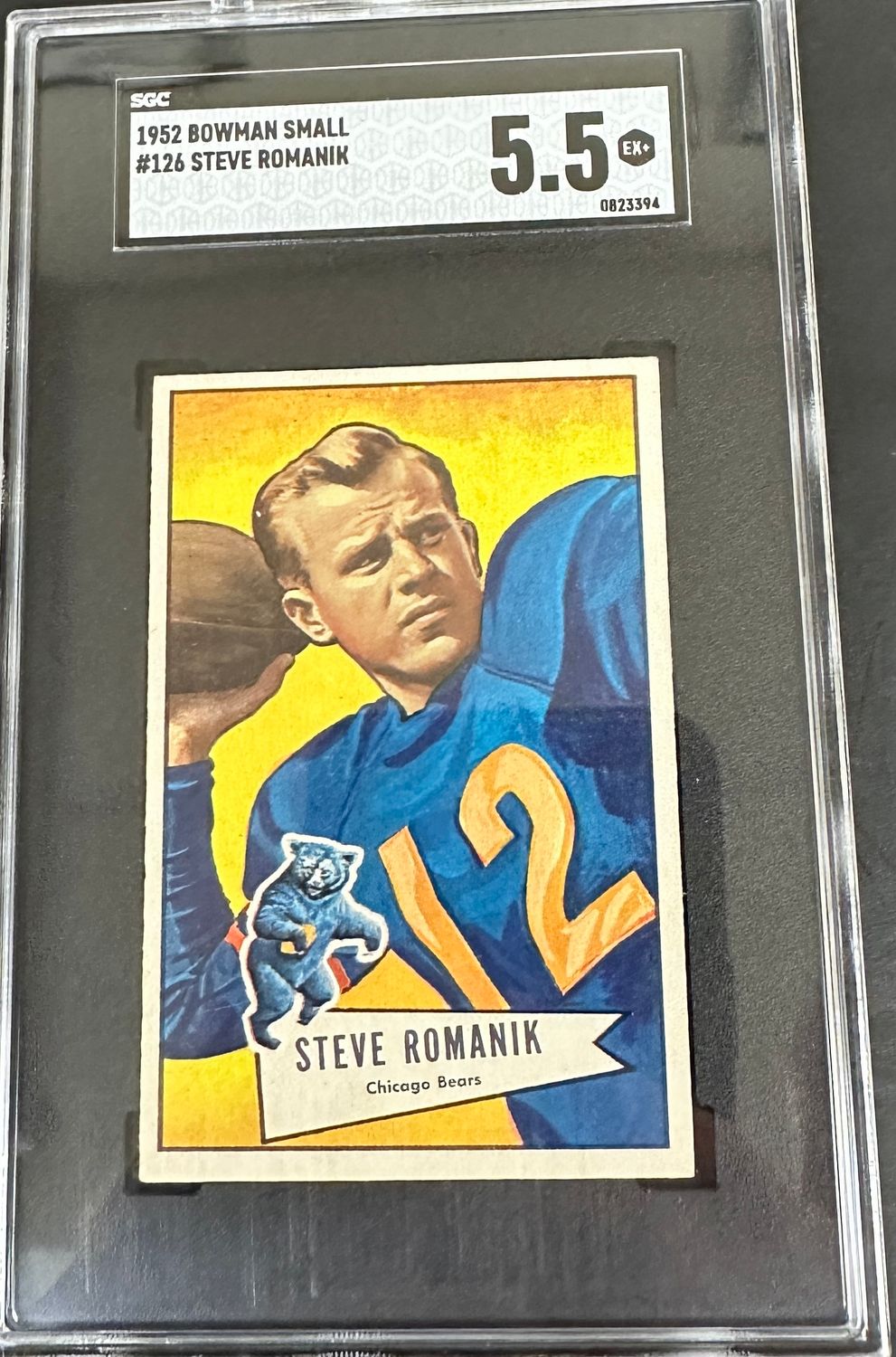 1952 Bowman Football #126 Steve Romanik SGC 5.5