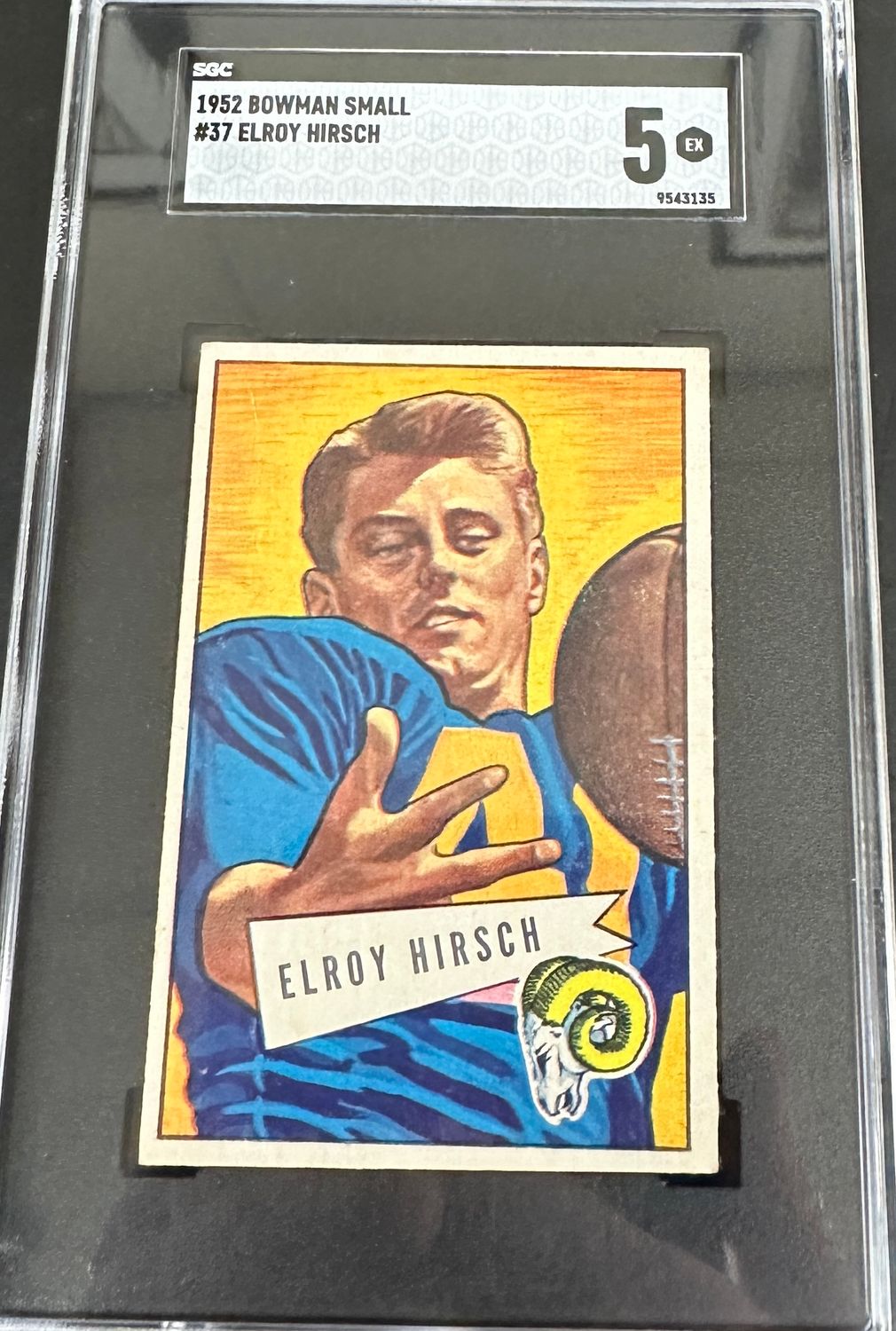 1952 Bowman Football #37 Elroy Hirsch SGC 5