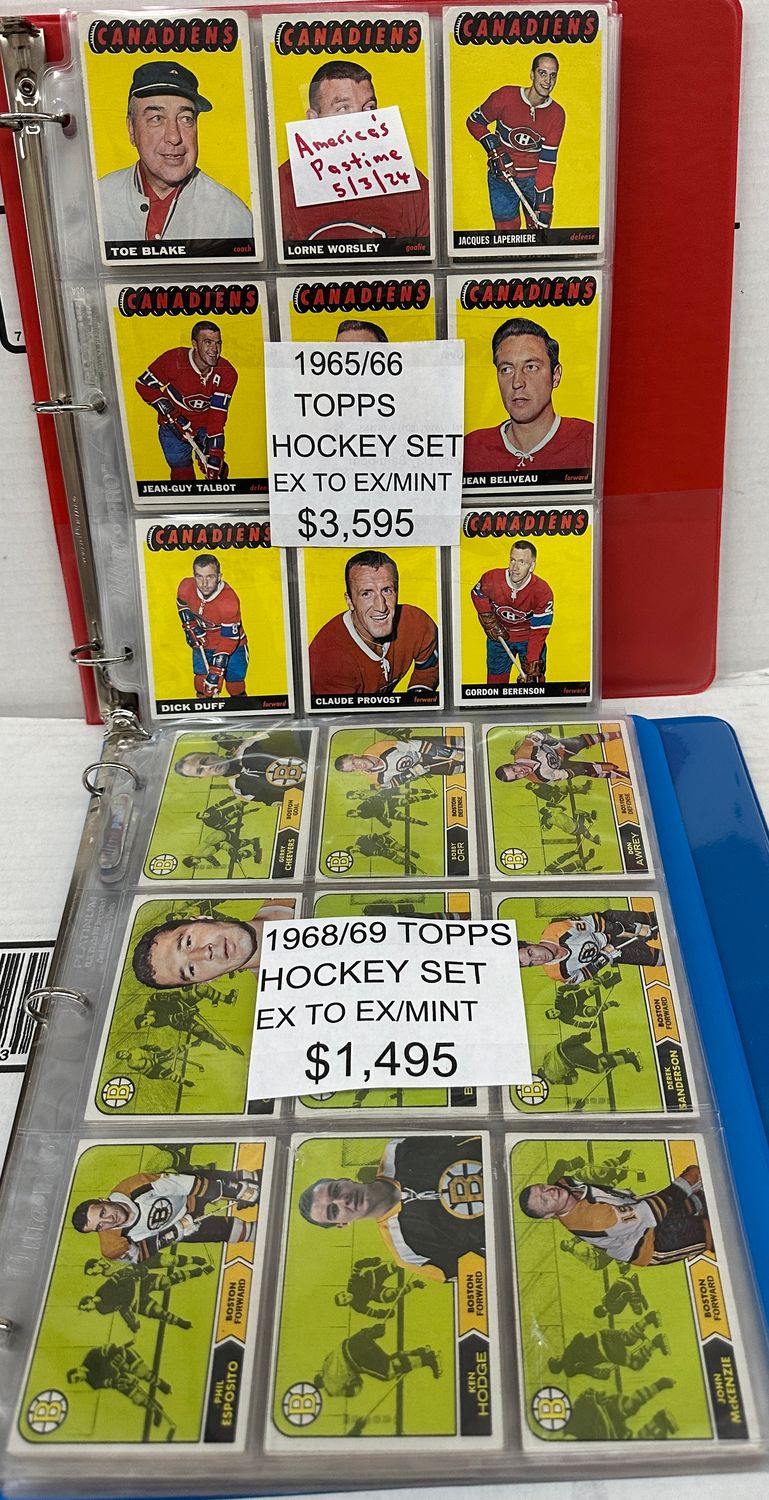 1965/66 Topps Hockey Complete set Ex to Ex/Mint