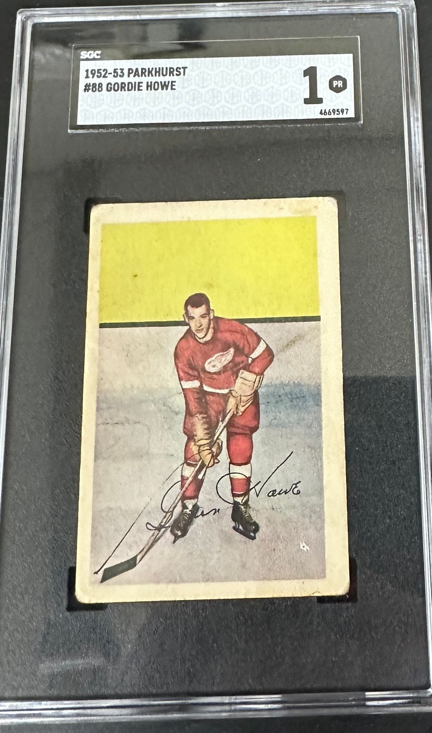 1952 Parkhurst #88 Gordie Howe 2nd Year SGC 1