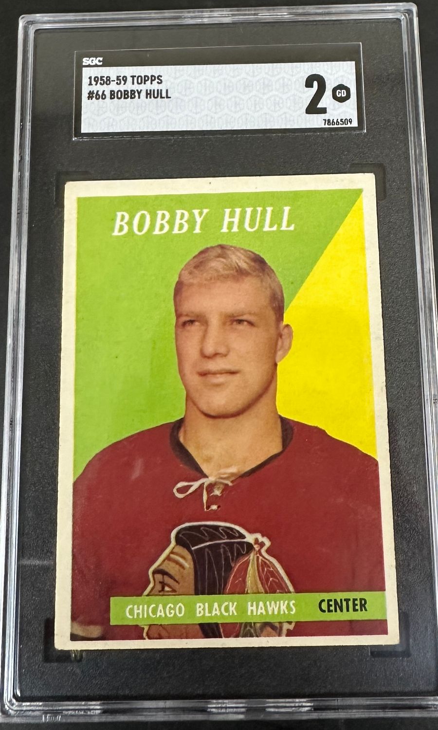 1958 Topps #66 Bobby Hull rookie SGC 2