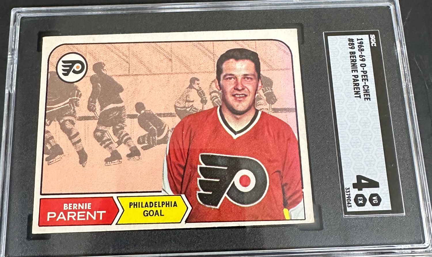 1968 Opeechee #89 Bernie Parent rookie SGC 4
