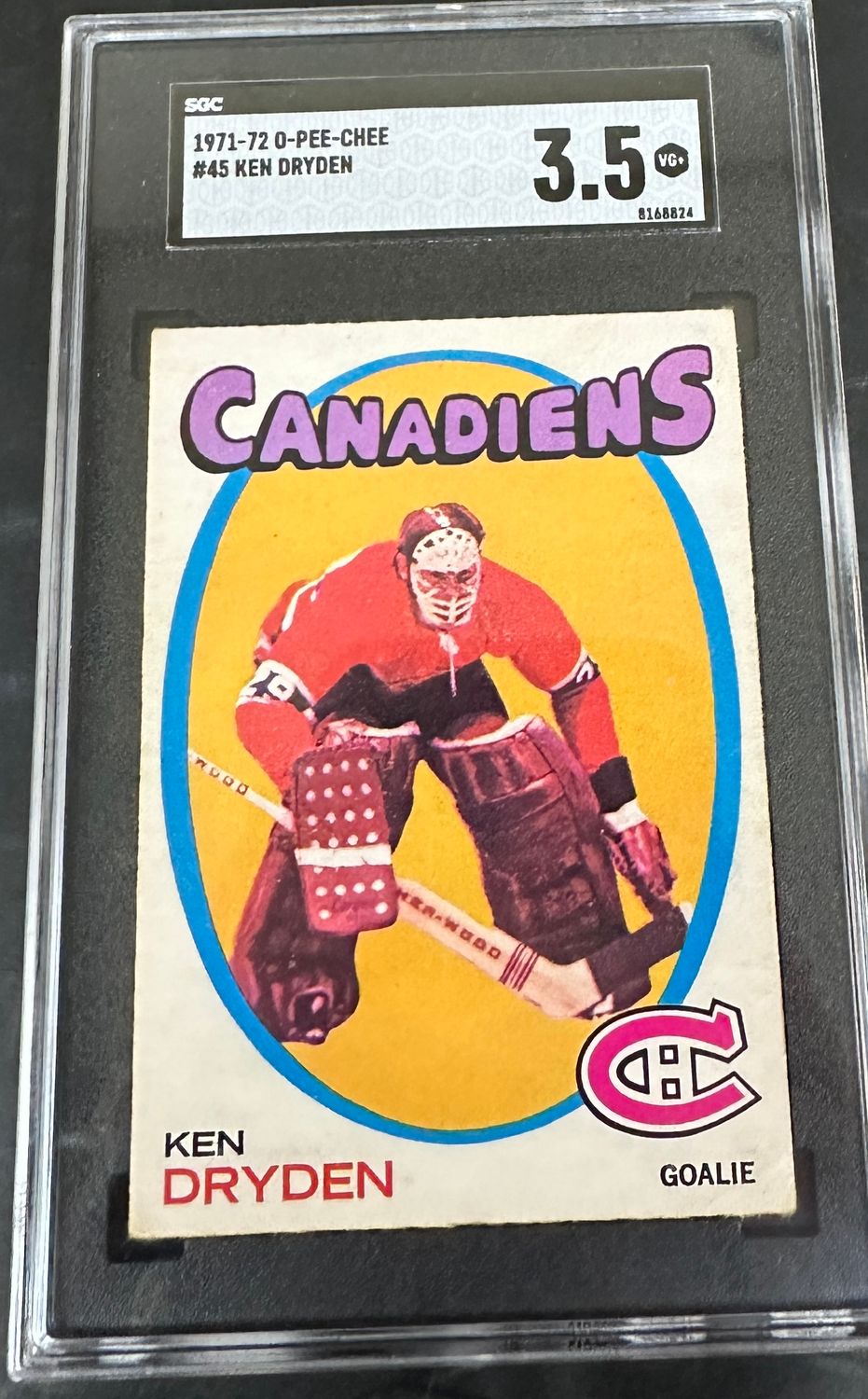 1971 Opeechee #45 Ken Dryden rookie SGC 3.5