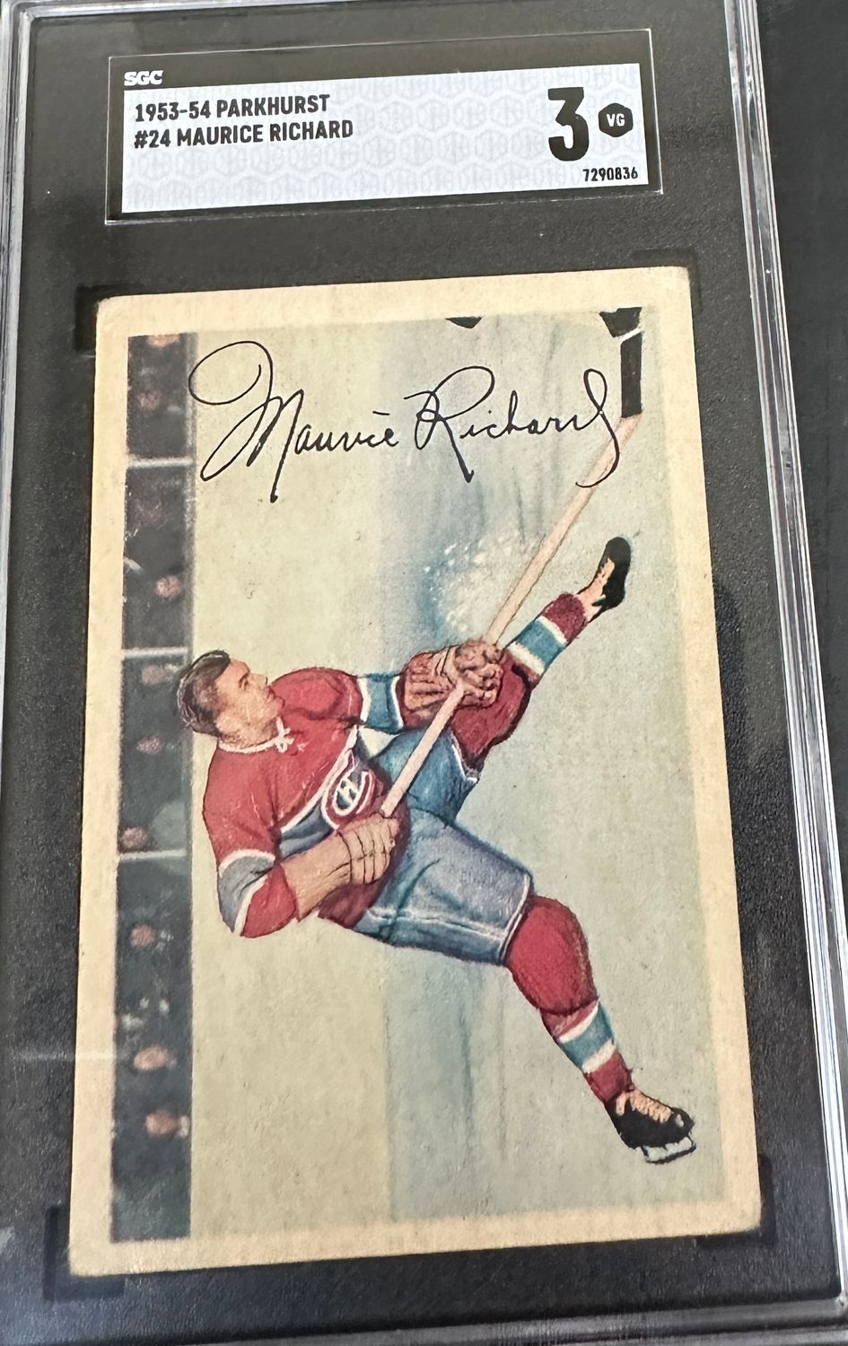 1953 Parkhurst #24 Maurice Richard SGC 3