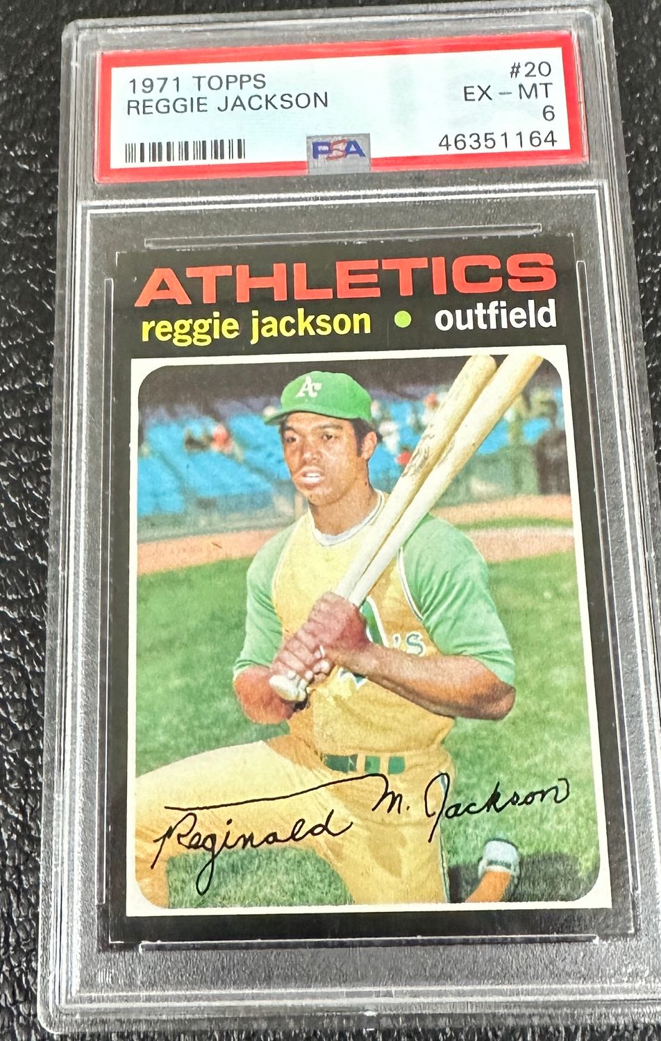 1972 Topps #20 Reggie Jackson PSA 6 Centered