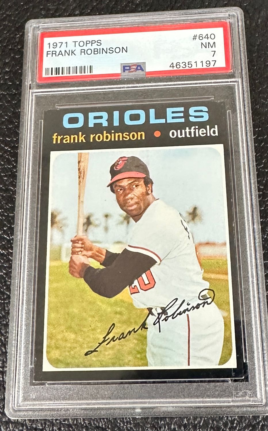 1971 Topps #640 Frank Robinson PSA 7