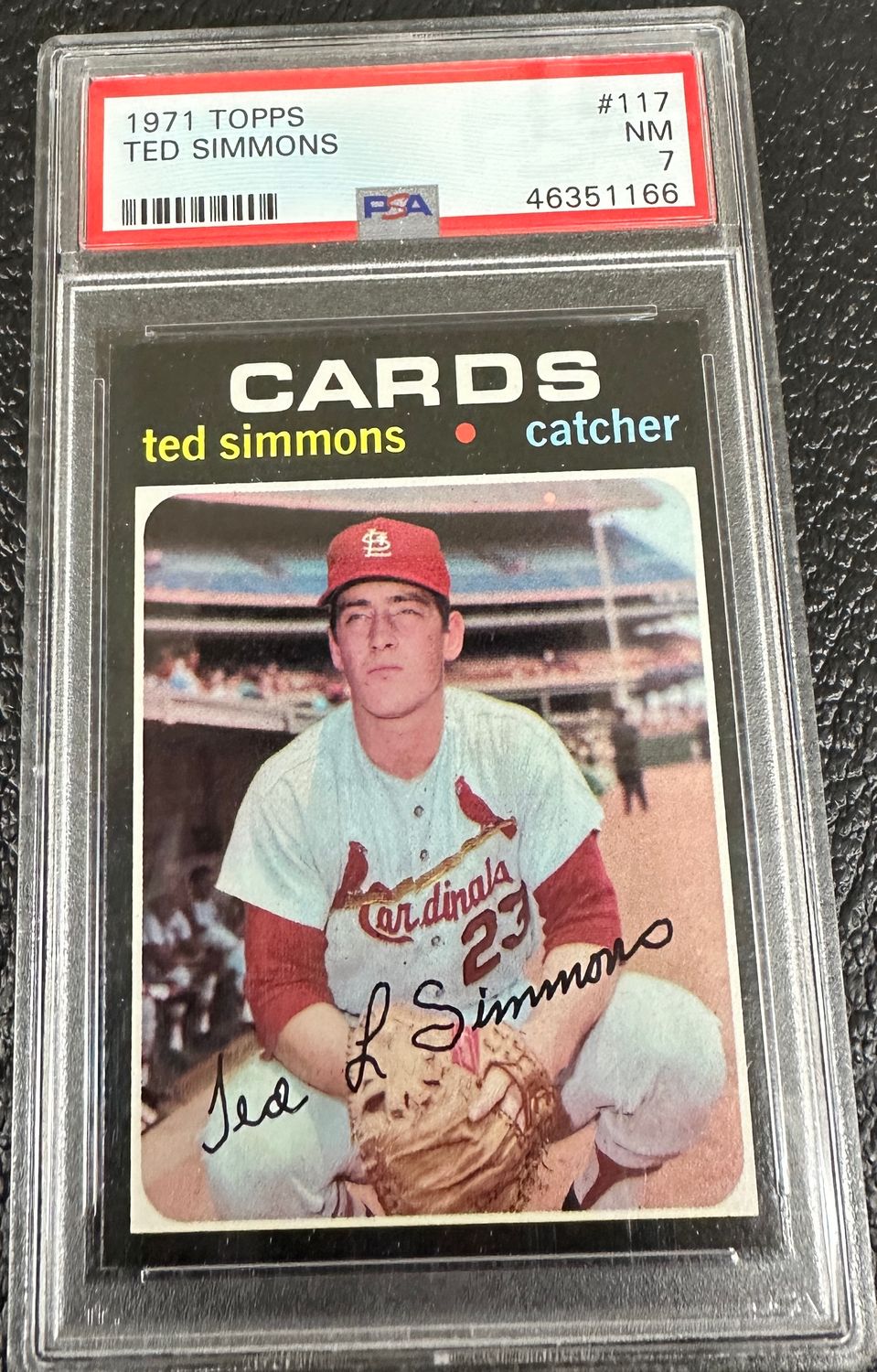 1971 Topps #117 Ted Simmons PSA 7