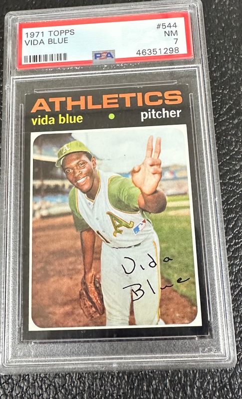 1971 Topps #544 Vida Blue PSA 7