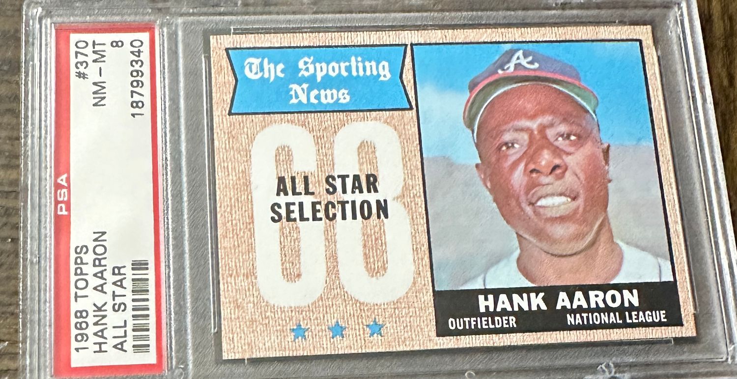 1968 Topps #370 Hank Aaron All Star PSA 8