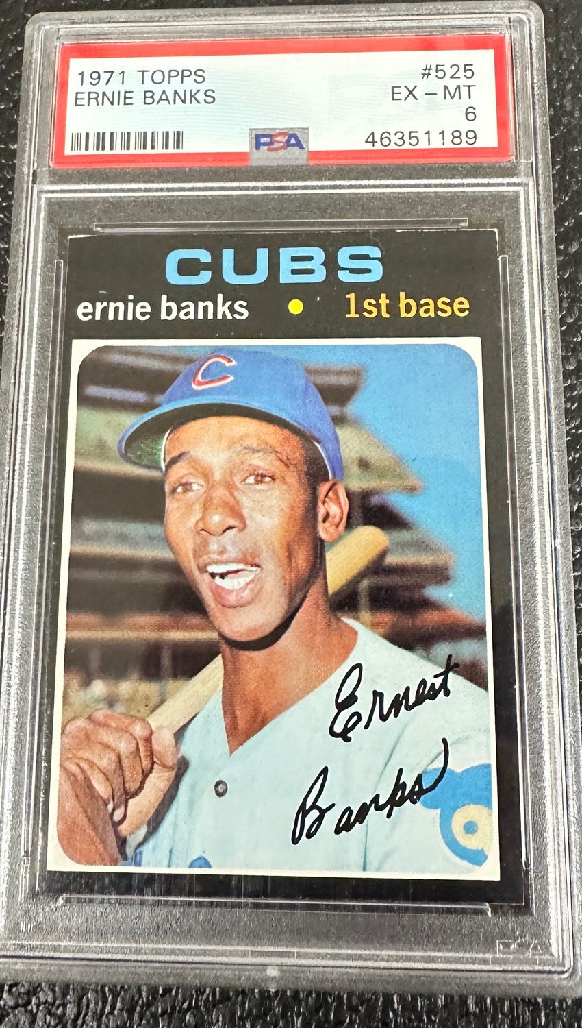 1971 Topps #525 Ernie Banks PSA 6
