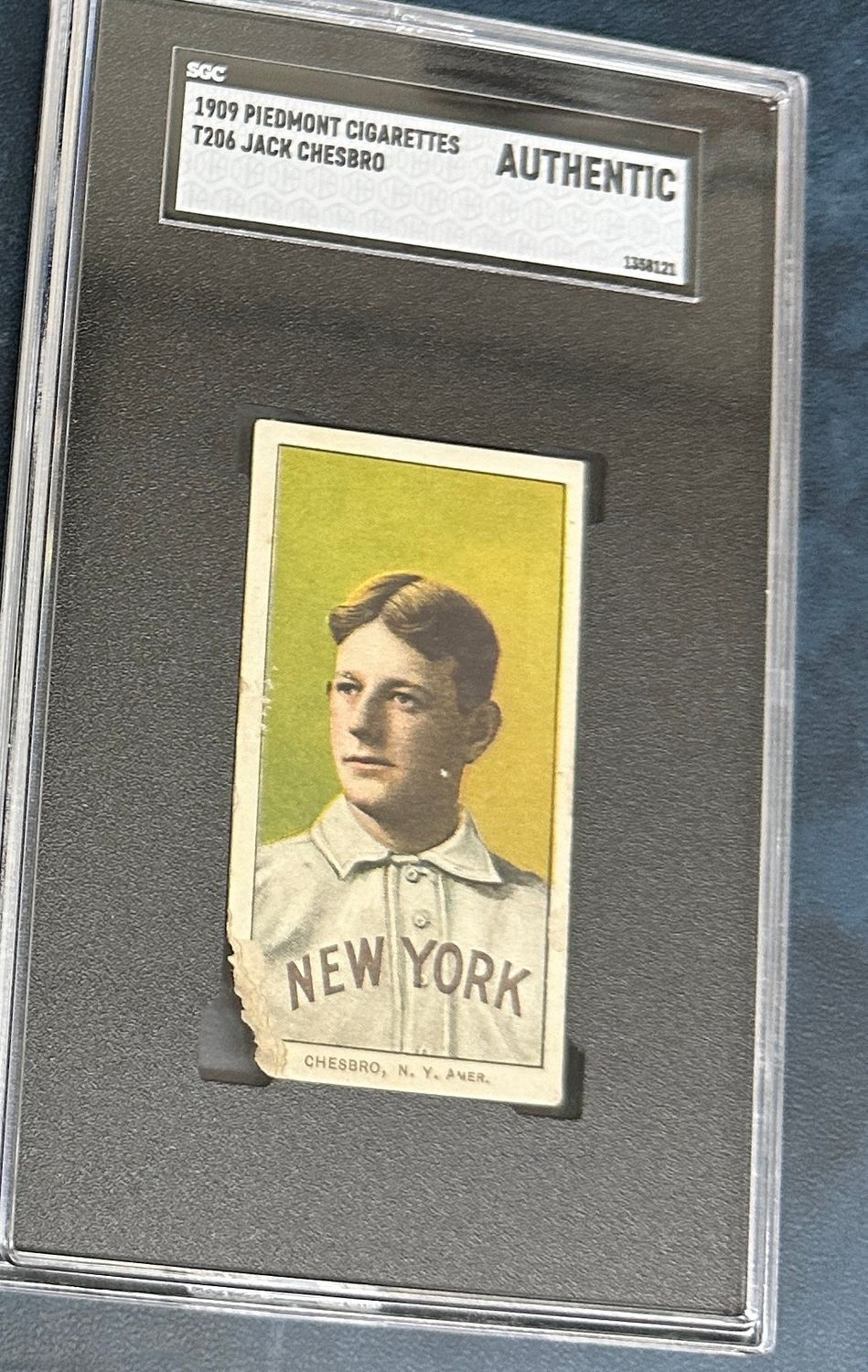 1909 T206 Jack Chesbro SGC Authentic