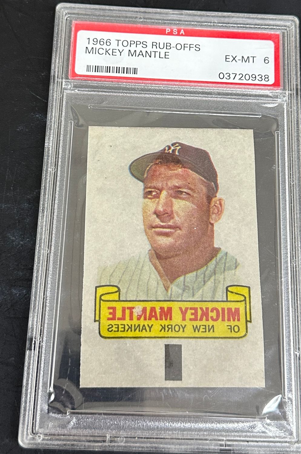 1966 Topps Rub-Offs Mickey Mantle PSA 6