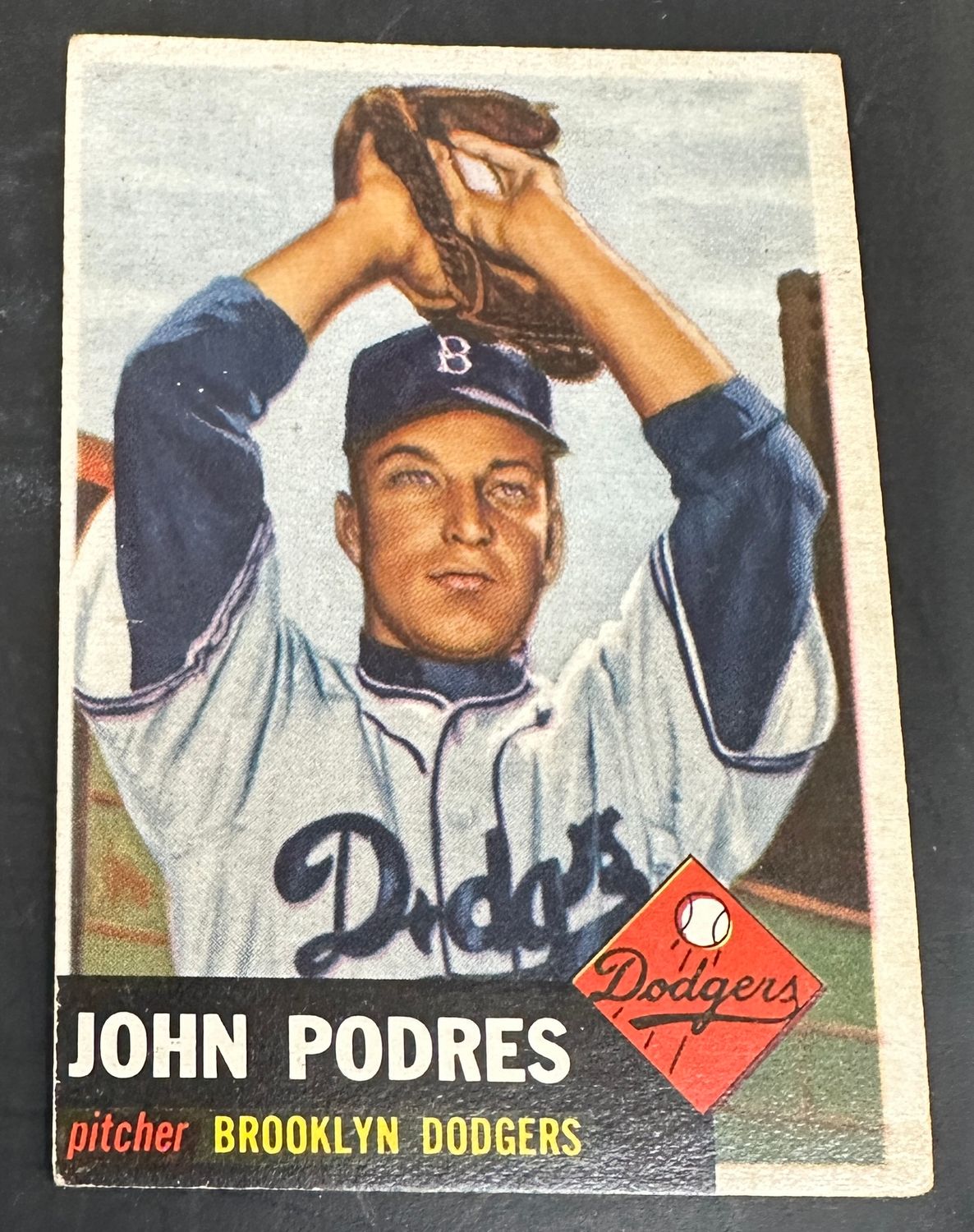 1953 Topps #263 John Podres rookie High # Ex List $400