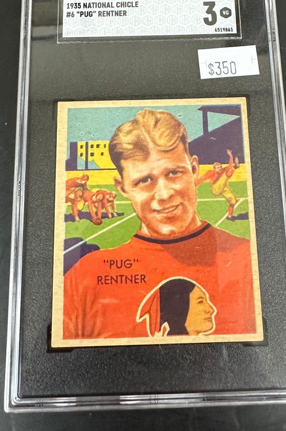 1935 National Chicle #6 Pug Rentner SGC 3