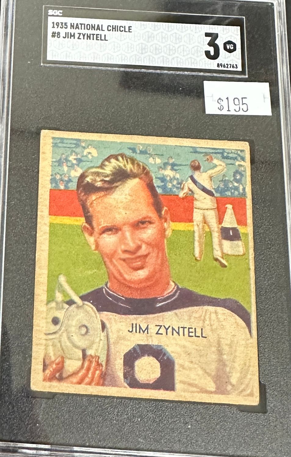 1935 National Chicle #8 Jim Zyntell SGC 3