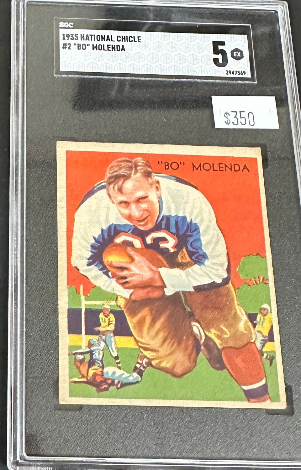 1935 National Chicle #2 Bo Molenda SGC 5