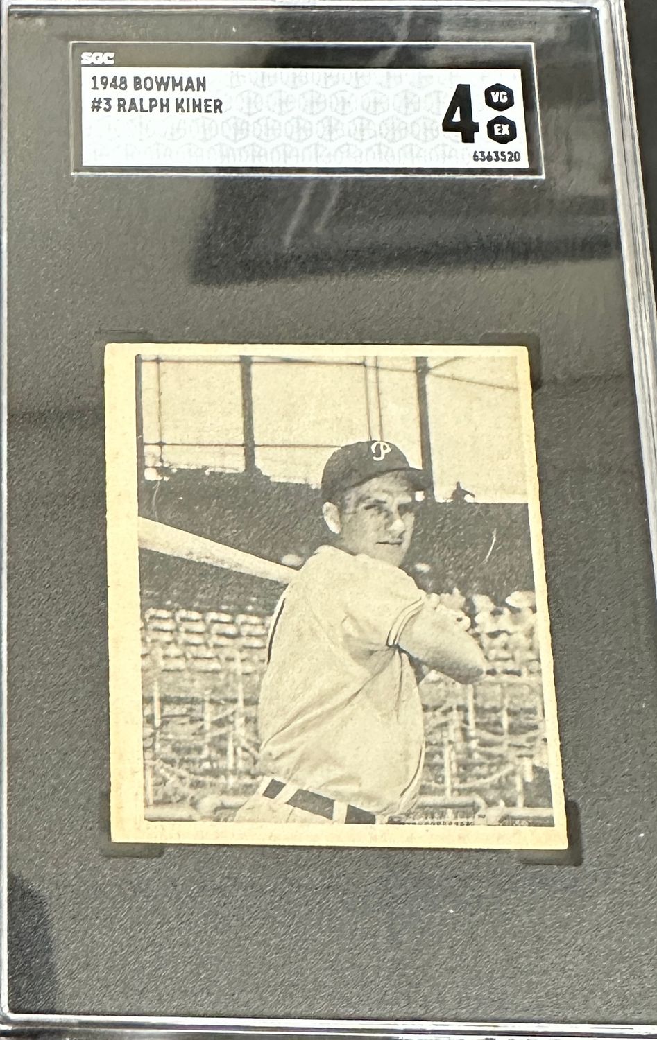 1948 Bowman #3 Ralph Kiner rookie SGC 4