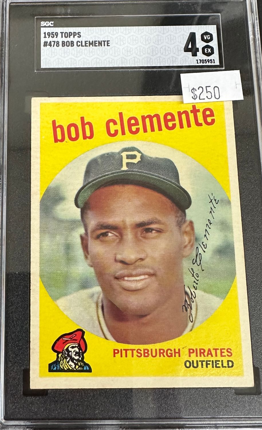 1959 Topps #478 Roberto Clemente SGC 4