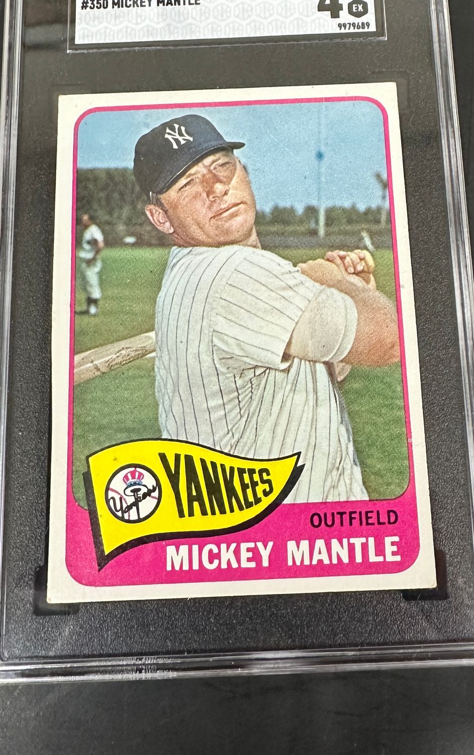 1965 Topps #350 Mickey Mantle SGC 4 Good Centering!