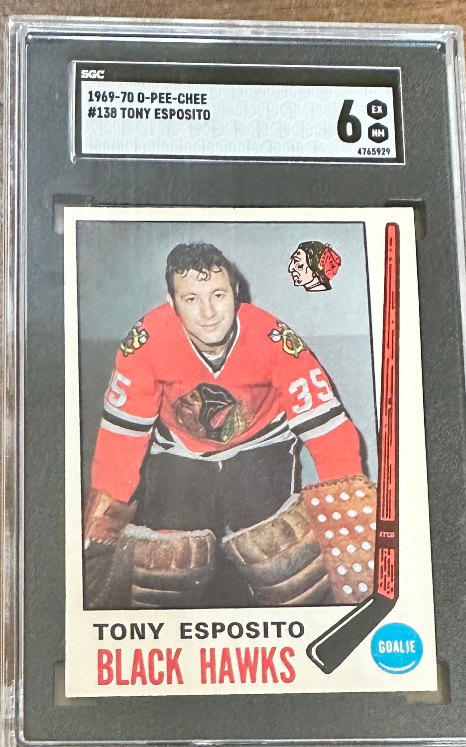 1969 Opeechee #138 Tony Esposito SGC 6