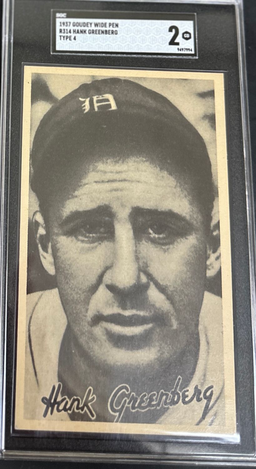 1937 Goudey Wide Pen R314 Hank Greenberg Type 4 SGC 2