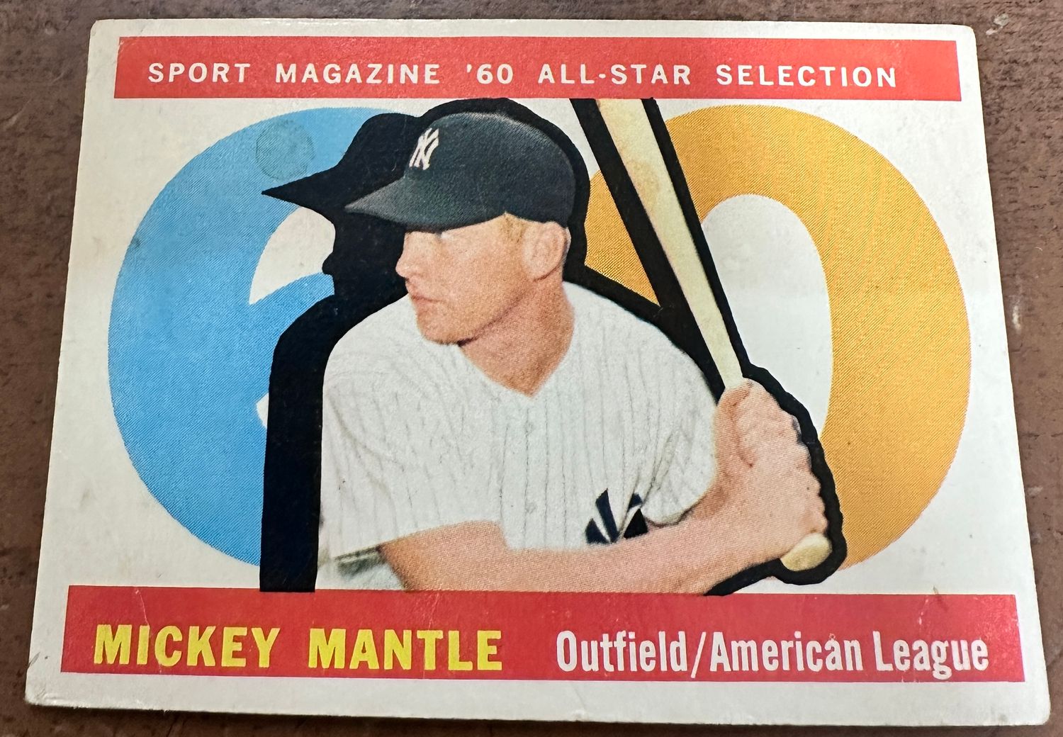 1960 Topps #563 Mickey Mantle All Star VG List $600