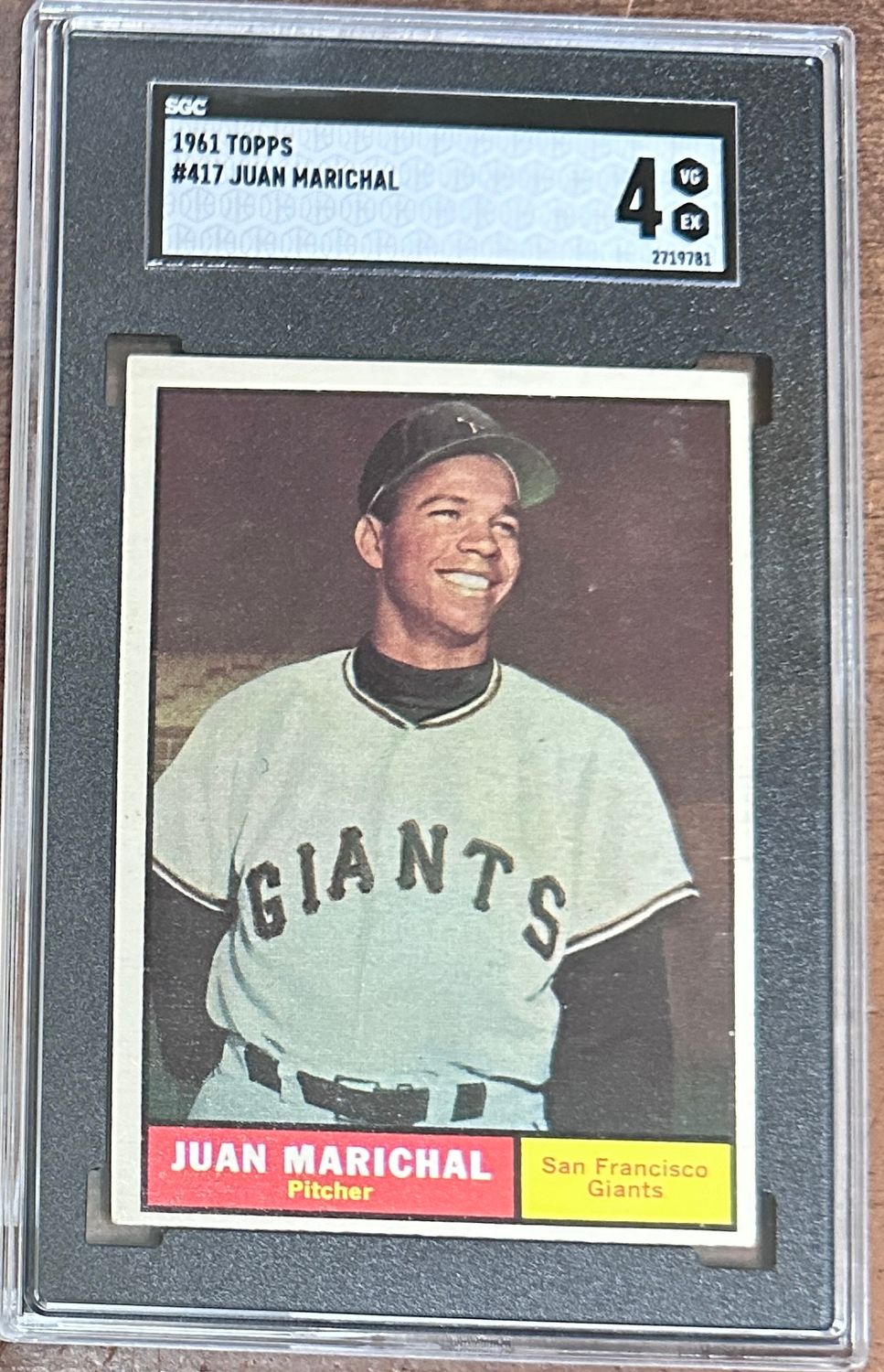 1961 Topps #417 Juan Marichal rookie SGC 4