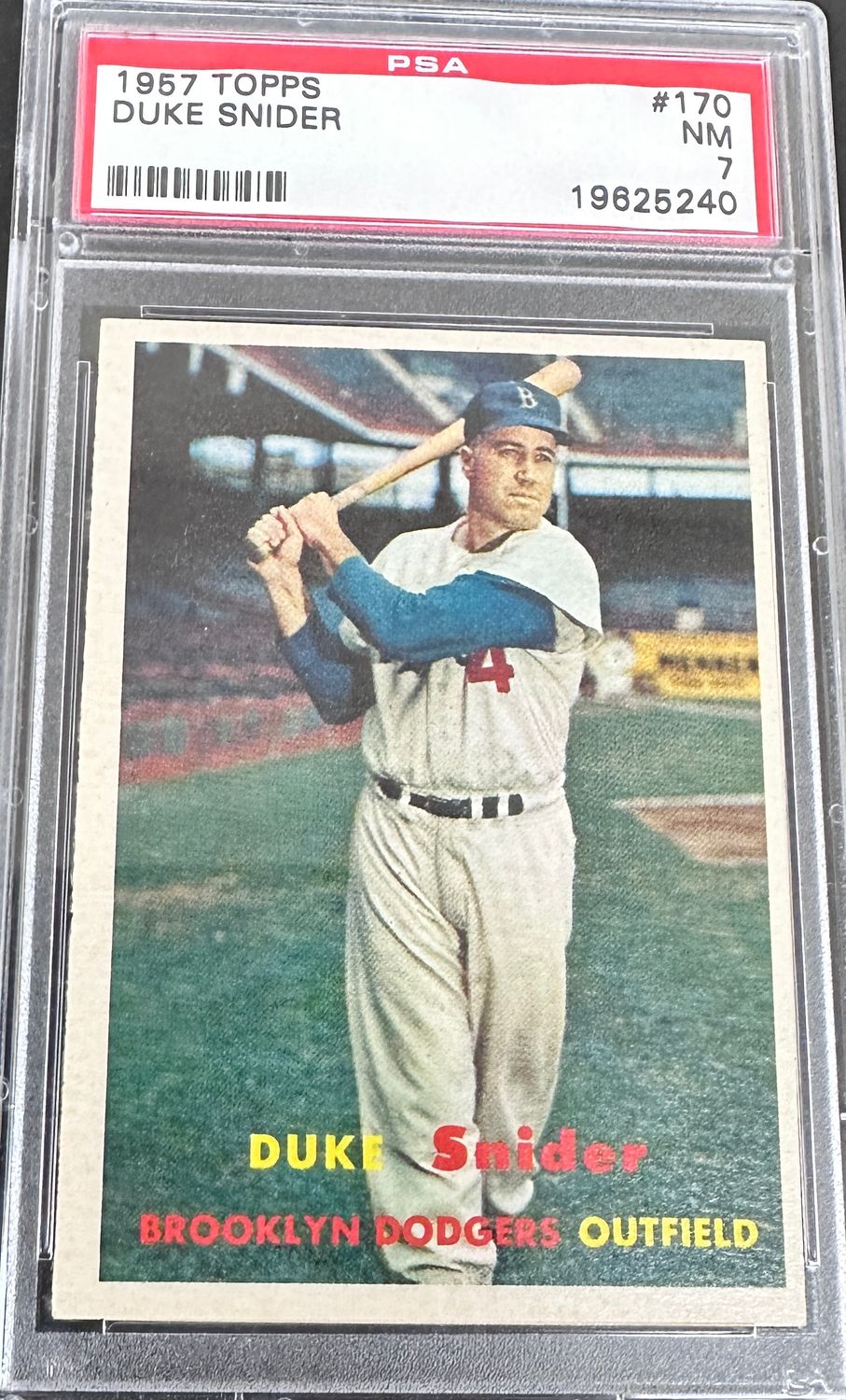 1957 Topps #170 Duke Snider PSA 7