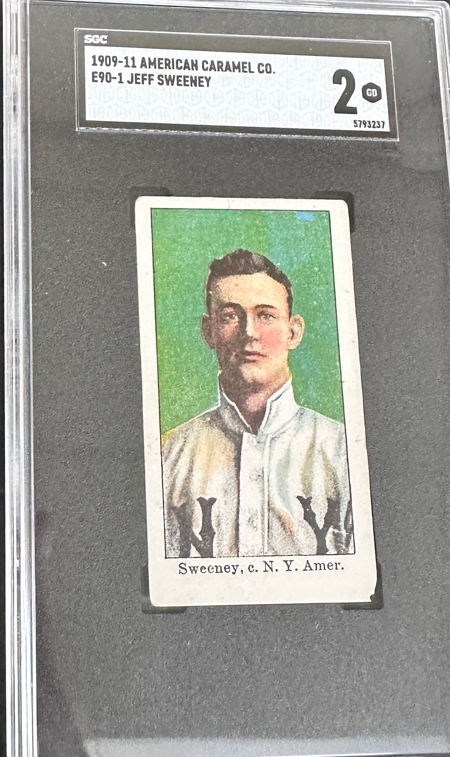 1909 American Caramel E90-91 Jeff Sweeney SGC 2