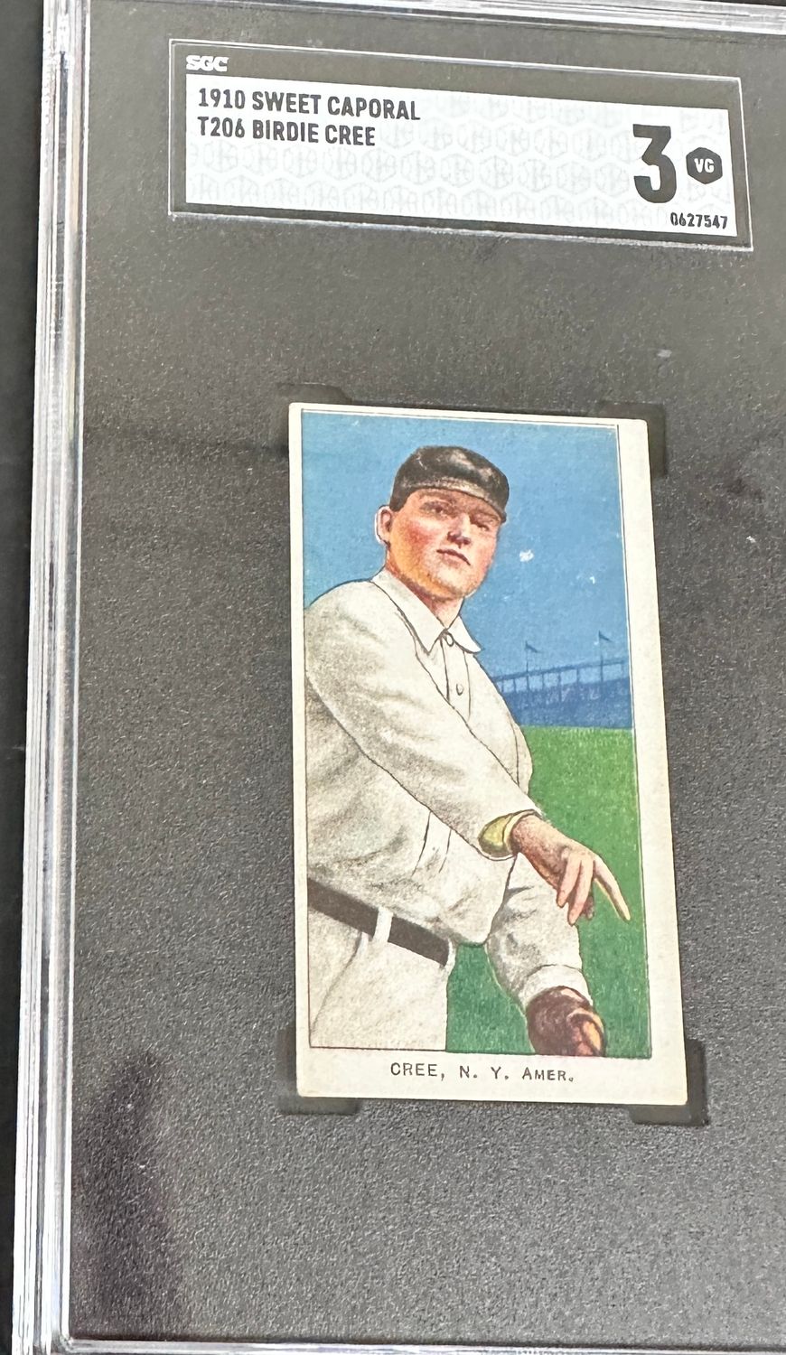 1910 Sweet Caporal T206 Birdie Cree SGC 3