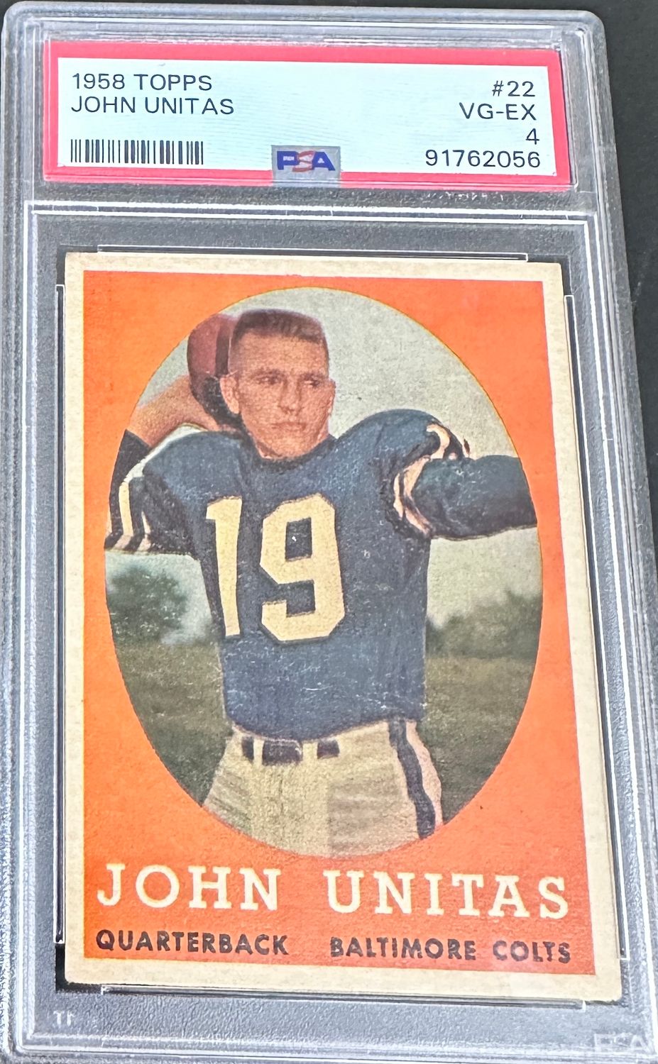 1958 Topps #22 John Unitas PSA 4