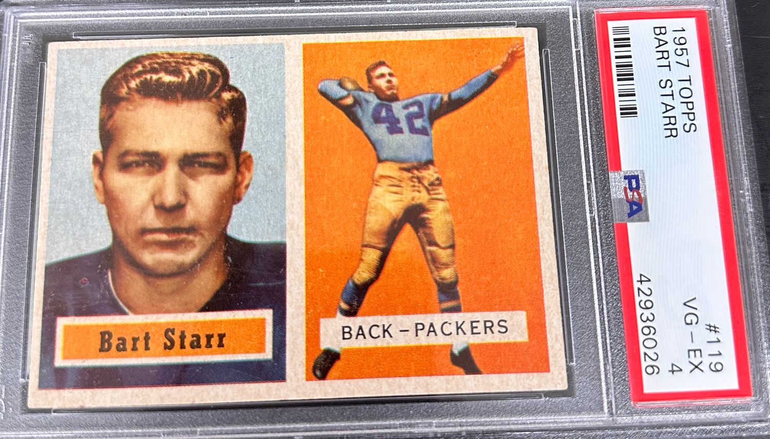 1957 Topps #119 Bart Starr PSA 4