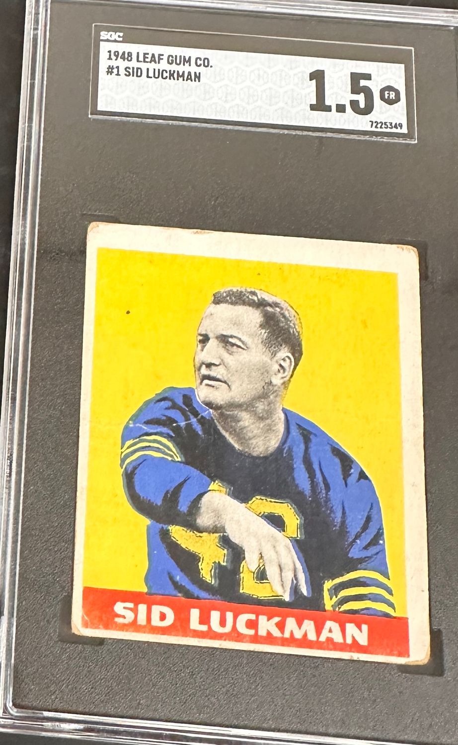 1948 Leaf #1 Sid Luckman rookie SGC 1.5
