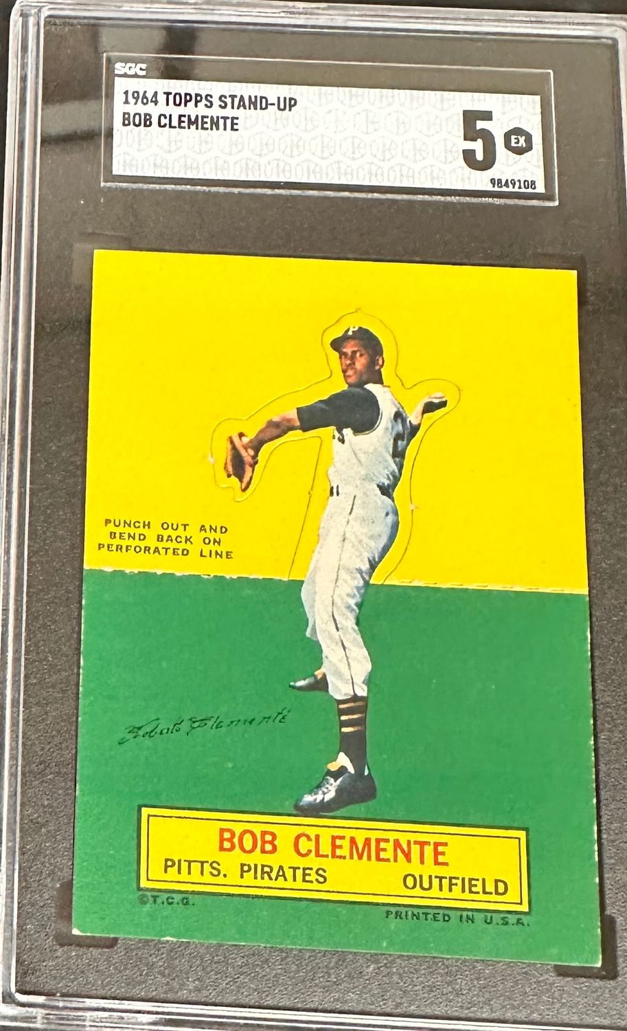 1964 Topps Stand Up Roberto Clemente SGC 5
