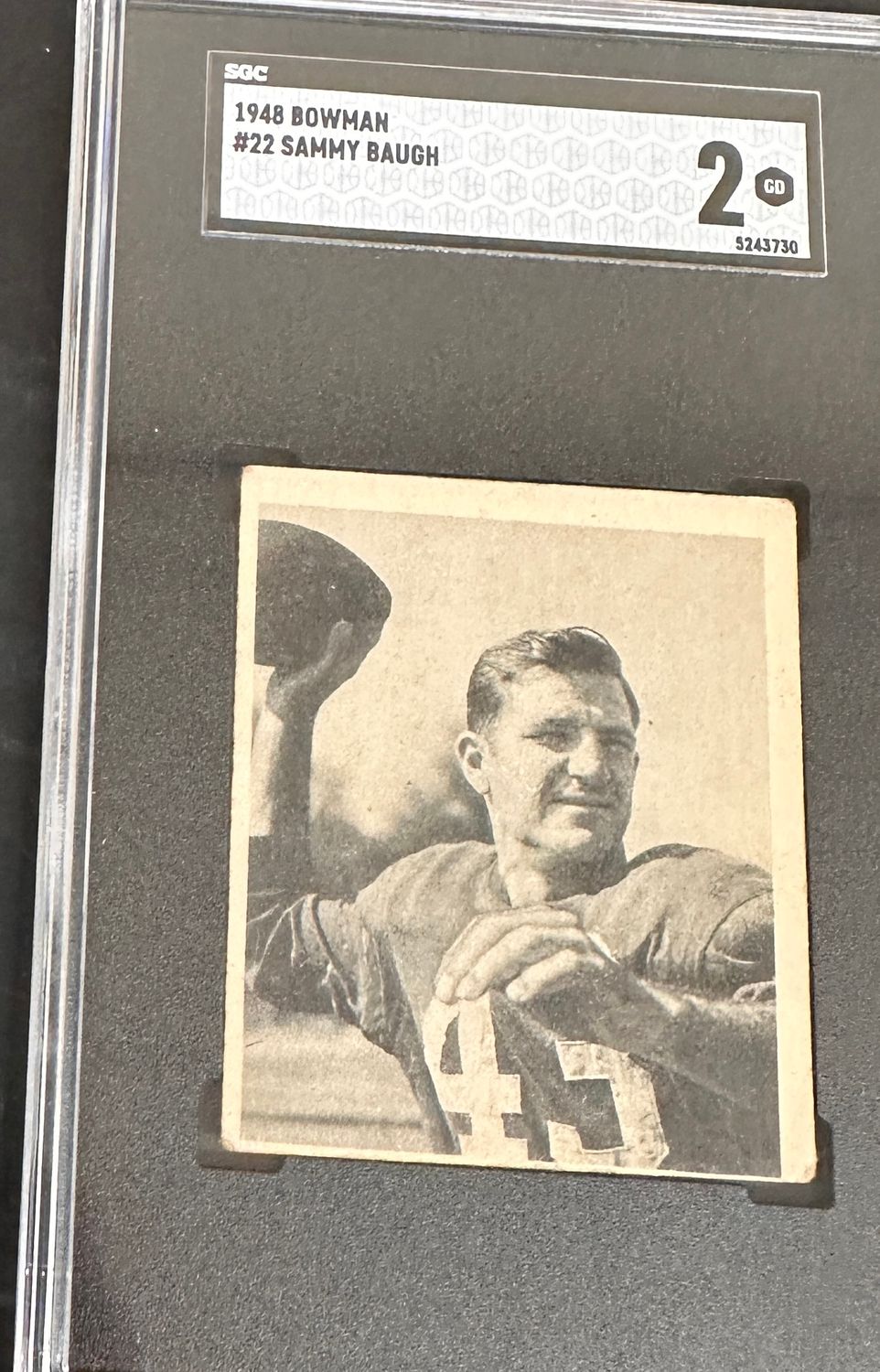 1948 Bowman #22 Sammy Baugh rookie SGC 2