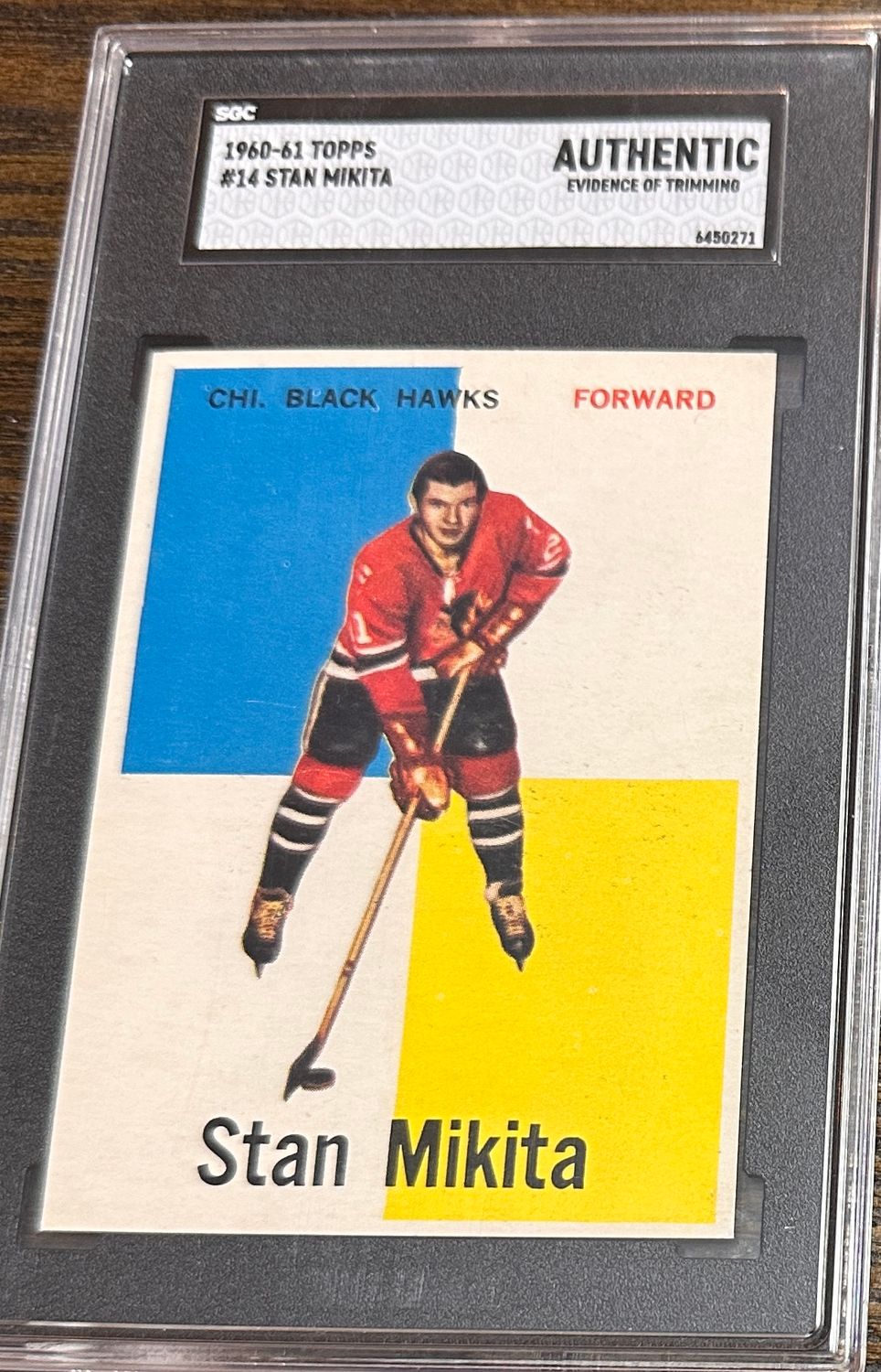 1960 Topps #14 Stan Mikita rookie SGC Authentic