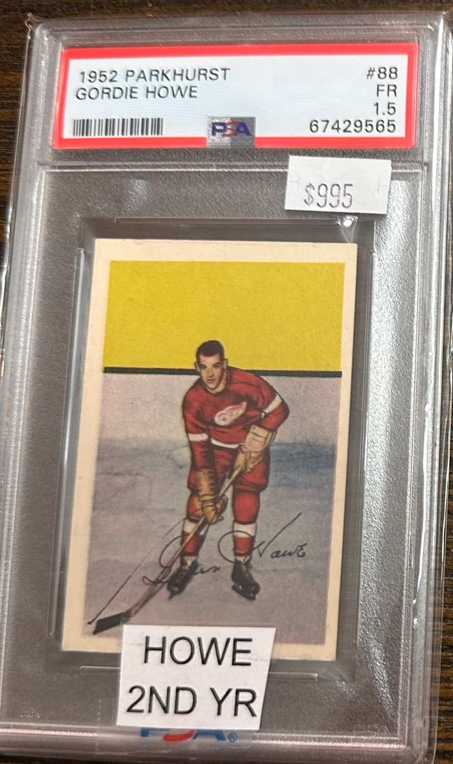 1952 Parkhurst #88 Gordie Howe 2nd Year PSA 1.5 (Much Nicer)