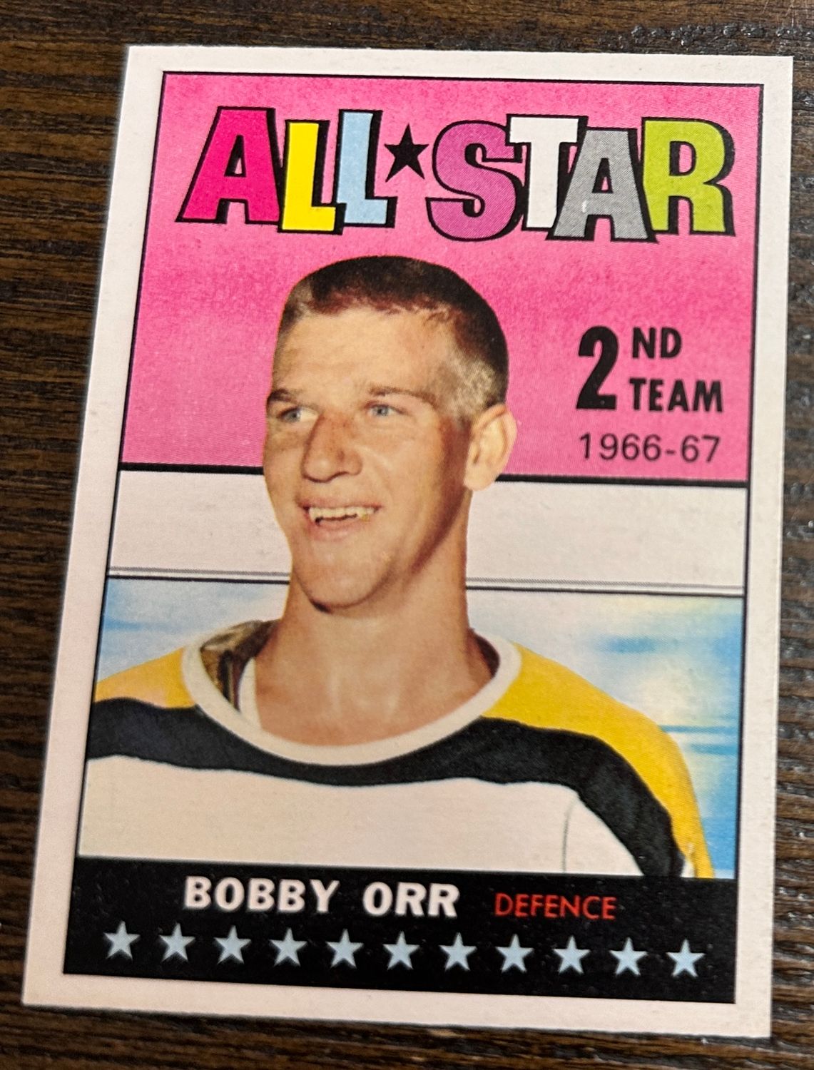 1967 Topps #128 Bobby Orr All Star Ex/Mint