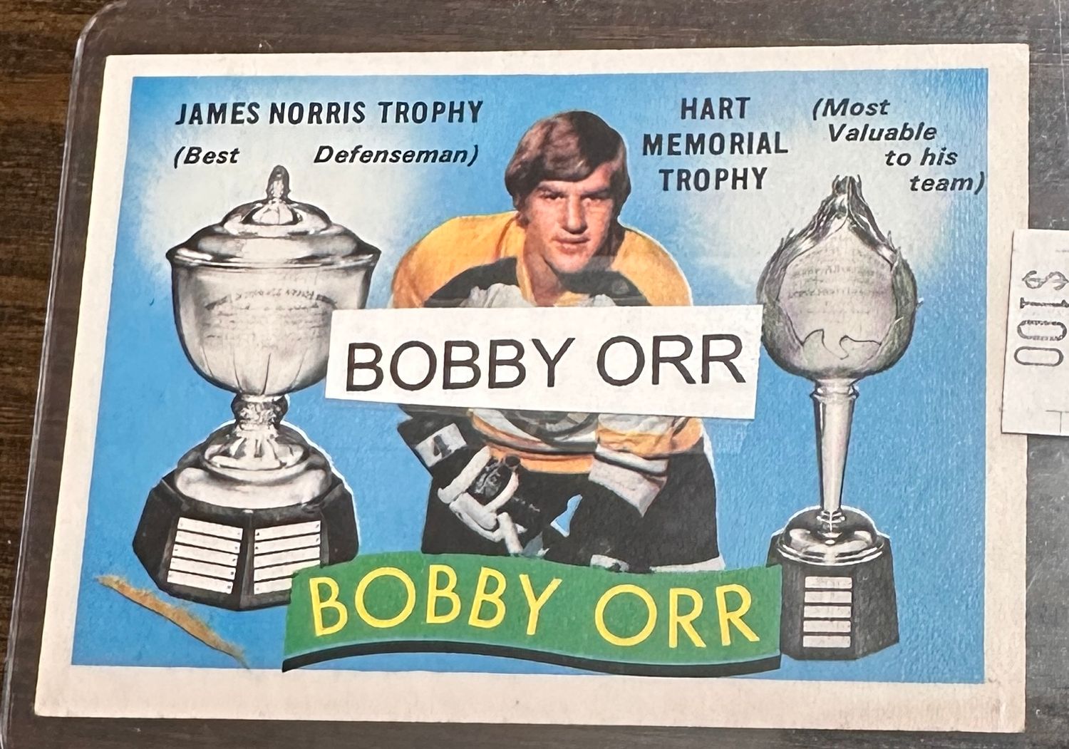 1971 Opeechee #245 Bobby Orr Trophy Card Ex/Mint