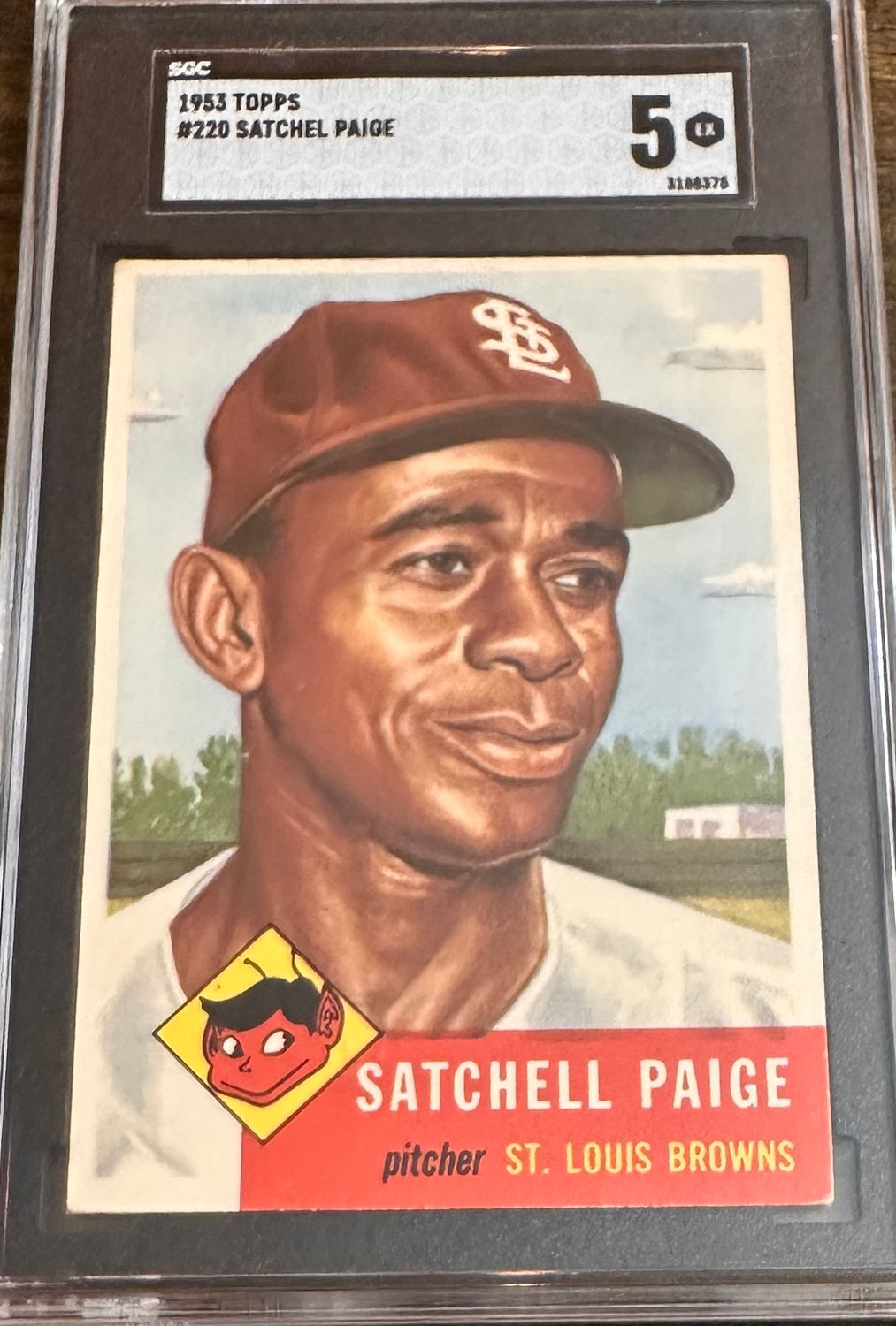1953 Topps #220 Satchell Paige SGC 5 Gorgeous!