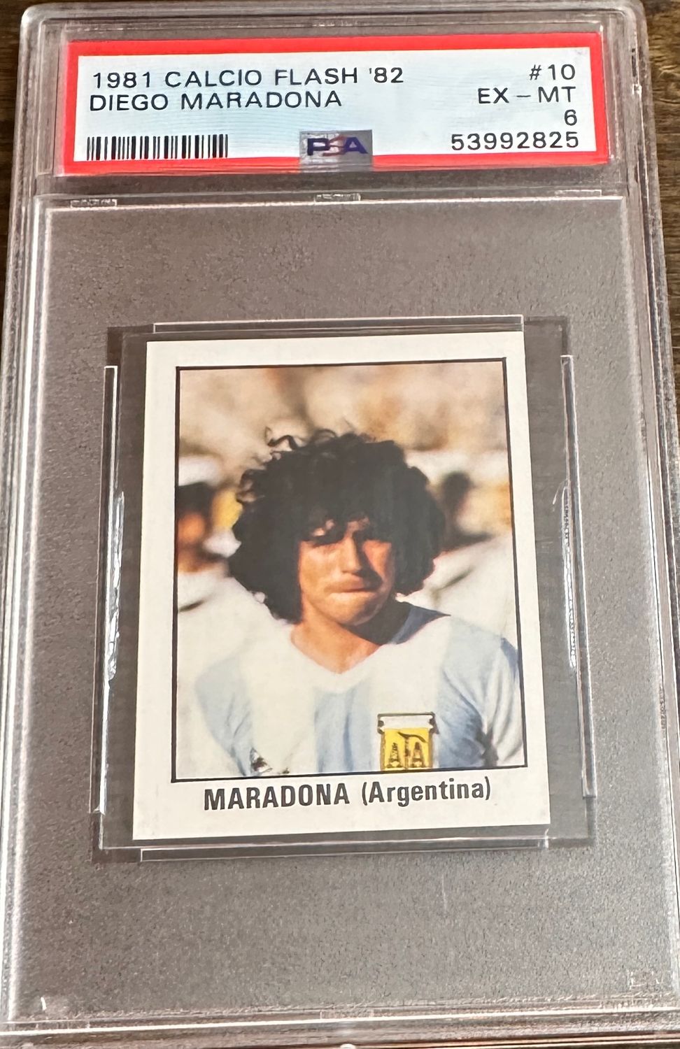1981 Calcio Flash &#39;82 Diego Maradona PSA 6